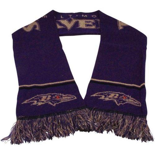 Baltimore Ravens Ladies Metallic Thread Scarf Purple ...