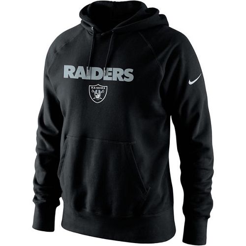 Men's Oakland Raiders Nike Black Lockup Pullover Hoodie | NFL Jersey ...